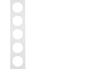 HAG 10152289 Rámeček 5-násobný, Berker R.3, bílá, lesk