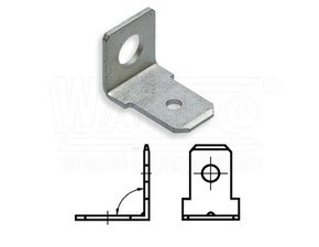 wpr9101 KONY-V90-6308-M3-SN nýtovací kolík úhlový 90° (DIN 46244), 6,3 x 0,8 mm, o M3.5, mosaz, pocí