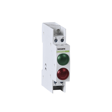 NOARK 102459 Ex9PD2gr 6.3V AC/DC Světelné návěstí, 6,3V AC/DC, 1 zelená LED a 1 červená  LED