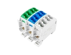 EL 1002942 Svorkovnice rozbočovací HLAK 25//3 C LNPE, 152A, 3pól., CU, IP20, Š/M/Z, na DIN (bal.2)