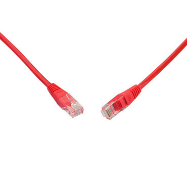 INTLK 28360109 C5E-155RD-1MB Patch kabel CAT5E UTP PVC 1m červený non-snag-proof C5E-155RD-1MB