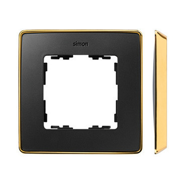 SIMON 82 Detail 8201610-242 rámeček 1 - násobný Detail SELECT-kov, grafit / základna zlato
