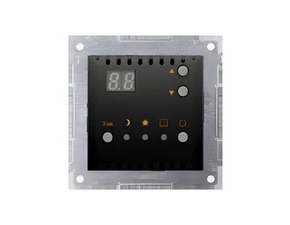 Termostat digitální SIMON 54 DTRNW.01/49, program. s vest. senz. tepl., černá mat metalíza