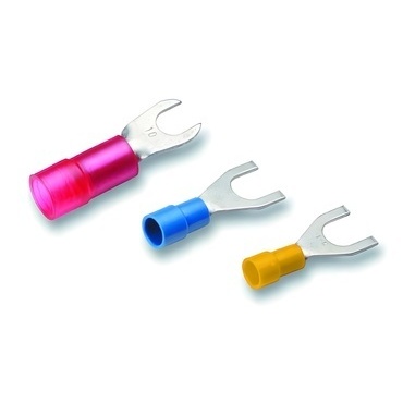 CIMCO 180120 Izolovaná vidlice Cu 0,5-1/3 mm, červená (100 ks)