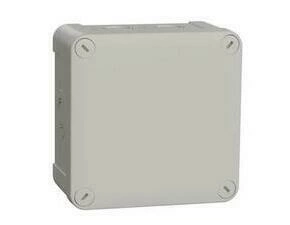 SCHN ENN05085 Mureva - instalační krabice IP55 105 x 105 x 55, RAL 7035, předlis. ISO průchodky