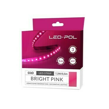 LED pásek LED-POL Strip 600L 2835 NWD Bright Pink