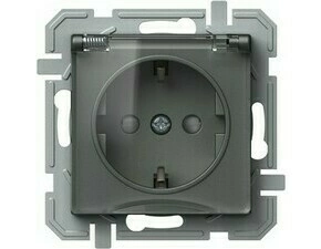 TEM ZÁSUVKA SCHUKO+KRYT 2P+E 16A 250V~ BV XO AT XO antracit