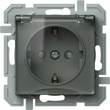 TEM ZÁSUVKA SCHUKO+KRYT 2P+E 16A 250V~ BV XO AT XO antracit