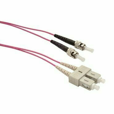 Kabel patch SOLARIX SXPC-SC/ST-UPC-OM4-2M-D, SC/UPC-ST/UPC, Multimode, 50/125, OM4, Duplex, 2m