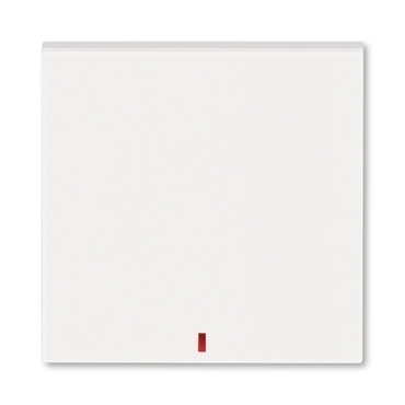 Kryt spínače ABB Levit 3559H-A00655 68, perleťová/ledová bílá, kolébkového s červeným průzorem