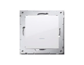 Přepínač střídavý SIMON 54 DW6AL.01/X/11, s orientačním LED podsvětlením, řazení 6So, bílá