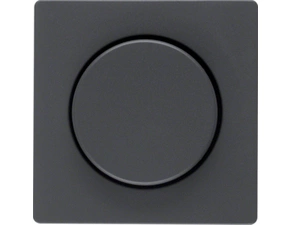 HAG 11376086 Centrální díl s knoflíkem pro otočný stmívač, Berker Q.x, antracit, sametová