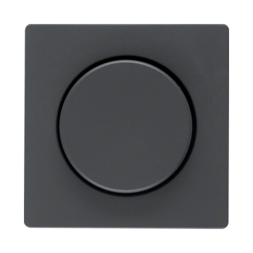 HAG 11376086 Centrální díl s knoflíkem pro otočný stmívač, Berker Q.x, antracit, sametová