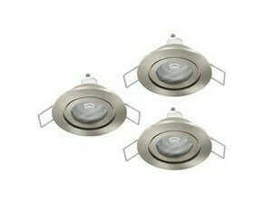 Vestavné svítidlo BARRANCO GU10, 3ks matný nikl O84 mm 3x4,5W EGLO
