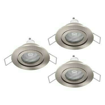Vestavné svítidlo BARRANCO GU10, 3ks matný nikl O84 mm 3x4,5W EGLO