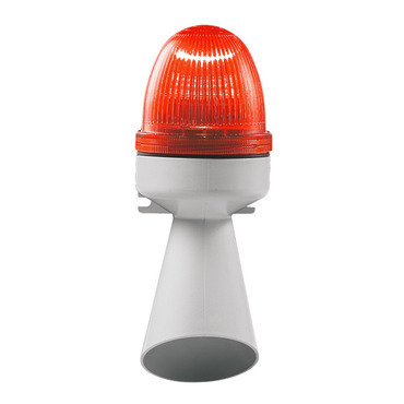 SCHM SIR-40703 houkačka s opt. signalizací, 240 VAC, trv. tón, SLEM F, rudá, 40703