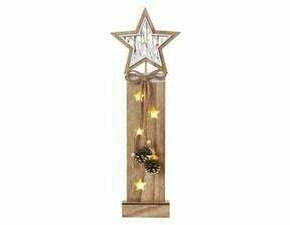 EMOS DCWW10 5LED XMAS WOOD STAR 2AA T WW
