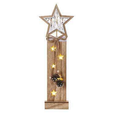 EMOS DCWW10 5LED XMAS WOOD STAR 2AA T WW