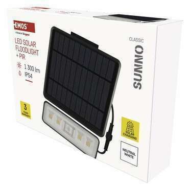 EMOS ZG112S LED SOLARNÍ REFLEKTOR SUNNO 1300LM IP54 NW