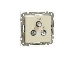 SCHN SDD112488 Sedna D/E - TV-R-SAT zásuvka průběžná 10dB béžová