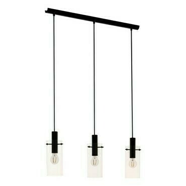 Svítidlo závěsné EGLO HL 3 E27 SCHWARZ KLAR MONTEFINO