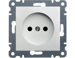 HAG WL1010 Zásuvka bez ochranného kolíku- bílá, Lumina