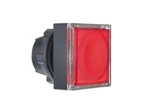 SCHN ZB5CW343 Ovládací hlavice stiskací prosvětlená, lícující (štítek) - rudá