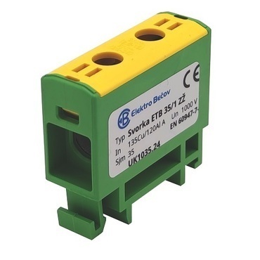 BEČOV UK1035.24 Svorka ETB 35/1 žluto-zelená