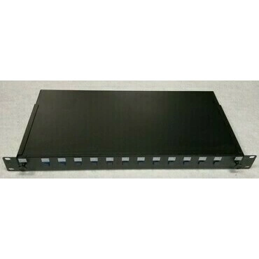 Vana optická WIREX WFO-PP-1-24SC-S-BL, 19", 1U, výsuvná, 24x SC Simplex/LC Duplex/E2000, černá