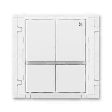 Vysílač RF signálu ABB Element 3299E-A11908 03, bílá/bílá, čtyřtlačítkový, nástěnný, 868 MHz
