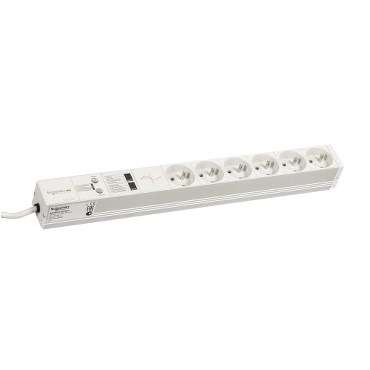 SCHN NSYAPU19F6FT Zásuvkový panel 19" s přepěťovkou, 6 zásuvek