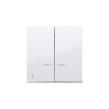 Kryt 2násobný SIMON DKW5L/AB11, bílá antibakteriální