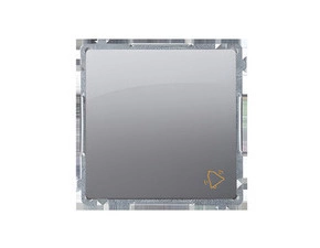 Ovladač zapínací SIMON BASIC BMD1.01/21, řazení 1/0, 10 A/250 V~, bezšroubové svorky, ocelová