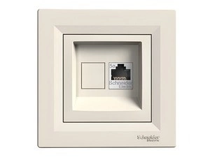 SCHN EPH4300123 Asfora - Zásuvka datová RJ45, kat.5e UTP, krémová