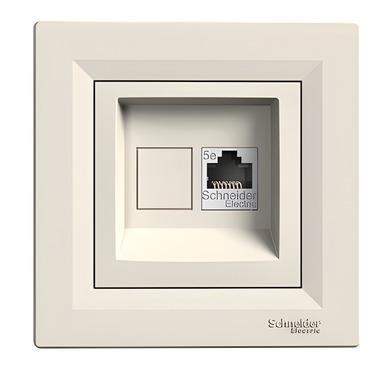 SCHN EPH4300123 Asfora - Zásuvka datová RJ45, kat.5e UTP, krémová