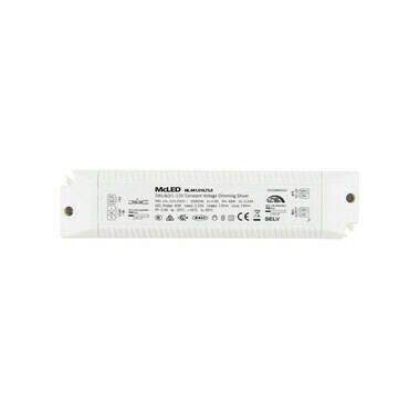 LED driver napěťový MC LED 40W, DC 12V/3,35A, IP20, řízení DALI, 0/1-10V a tlačítko