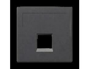 Kryt dat. zás. SIMON 50000185-038, Simon 500, na 1 zás., plochý, bez cl., 50x50 mm, šedá grafit