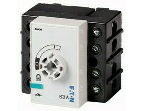 EATON 1314002 DCM-63/1-SK+HC Odpínač DUCO, 63A, 3+N pól, bez hřídele a rukojeti, horizontální připoj