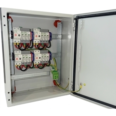 4 stringový rozvaděč Argos FVE_ARGOS_PV4_T1+T2, Oceloplechová skříň, 500x400x200, IP66