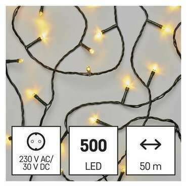 EMOS D4AW06 500 LED XMAS CLAS TIMER 50M WW