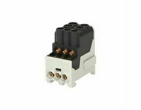 EL 1003201 Blok pro rozdělení fází UVB 100 L S, 1pól., 101A, 1000V, černý, na DIN (bal.3)