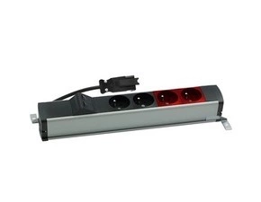 Blok zás. standardní SIMON 480 48120E220K00000-40, 2 zás.+2 zás.UPS+úhl. 2xRJ45, konekt., hlin./če