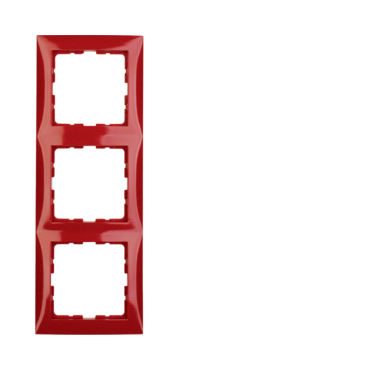 HAG 10138962 Rámeček 3-násobný, Berker S.1, červená, lesk