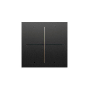 Kryt SIMON DKE04/49, pro elektronické spínače a ovladače, černá matná metalíza