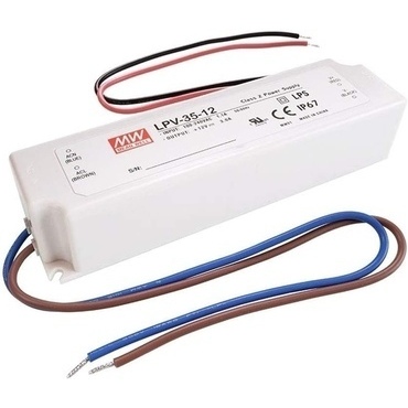 Napájecí zdroj LED GREENLUX LED napájecí zdroj MEAN WELL LPV-35-12V-IP67-MW