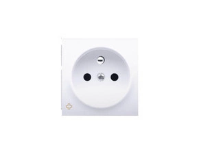 Kryt 1 násobné zásuvky SIMON DGZ1ZP/AB11, s uzemněním, se clonkami, bílá antibakteriální
