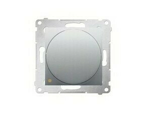 Stmívač pro stm. LED SIMON 54 DS9L2.01/43, ot. stm., tlač. sp., 5-215W, 4 vodič., stříbrná metalíza