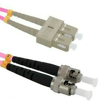 Patch kabel WIREX PO5DSTSC1OM4, ST/UPC-SC/UPC, Multimode, 50/125, Duplex, OM4, 1 m
