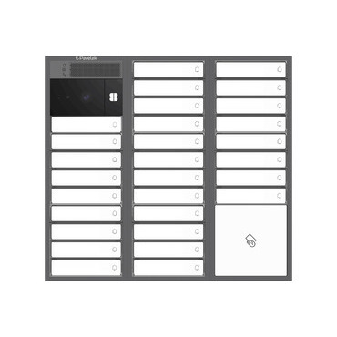 DV SYSTEM: 26 až 29 tlačítek + KAMERA + BOD Lite: čtečka RFID čipů MIFARE 13,56MHz (3M+3M+3M) - Na z