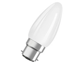LED žárovka svíčka OSRAM LEDPCLB40D 4,8W/827 230VGLFRB22DFS1, matná, stmívatelná